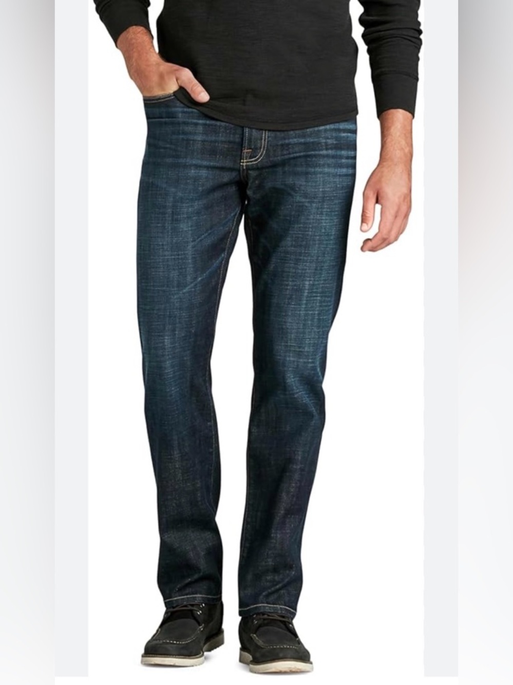 NWT Lucky Brand 329 Classic Straight Jeans Men's 36x34 Dark Wash Blue Stretch